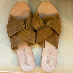 Free people suede slides never worn